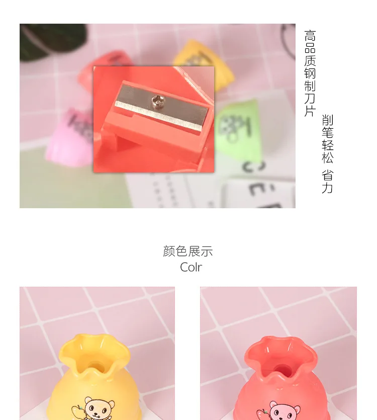 Creative Cartoon Pocket Modeling Pencil Sharpener Students Learning Supplies Pencil Shapper Children Pencil Sharpener