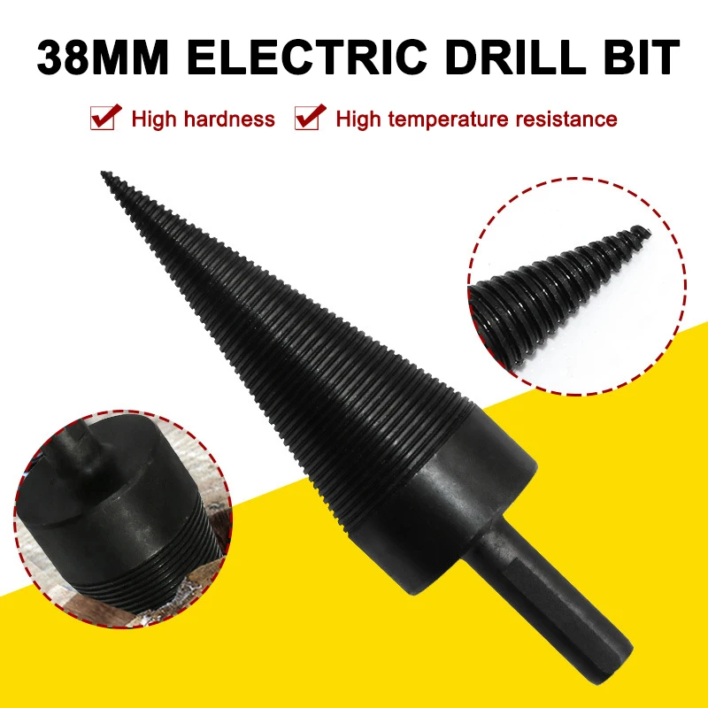 

High Speed Twist Drill Bit Wood Splitter Screw Cones Fast Splitting Wood Drill MAL999