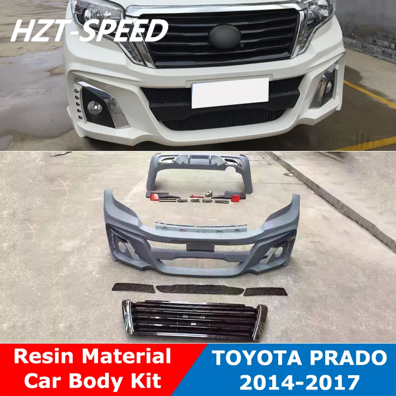 PRADO WALD тип смолы Неокрашенный комплект кузова передний задний бампер для Toyota Prado