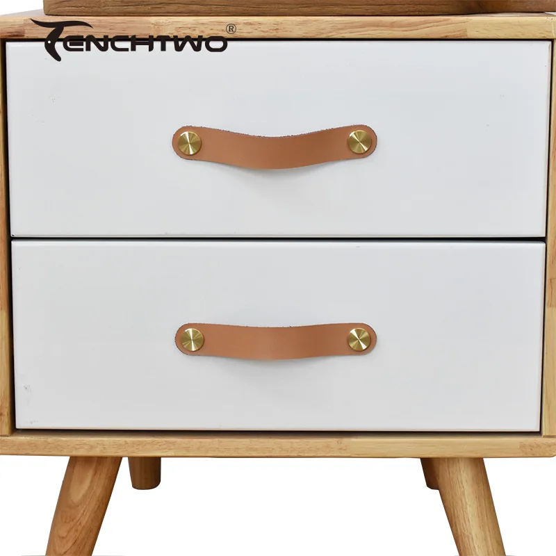 TENCHTWO tiradores nórdicos para muebles, pomos dorados para puerta de cajón de cocina, armario, cuero, latón plateado, tirador de armario Vintage