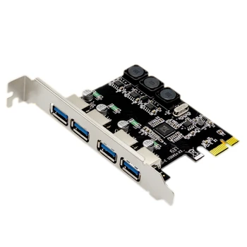 

4 Port USB 3.0 PCI-E Expansion Card External USB3.0 PCIe Card for Desktop PC Computer