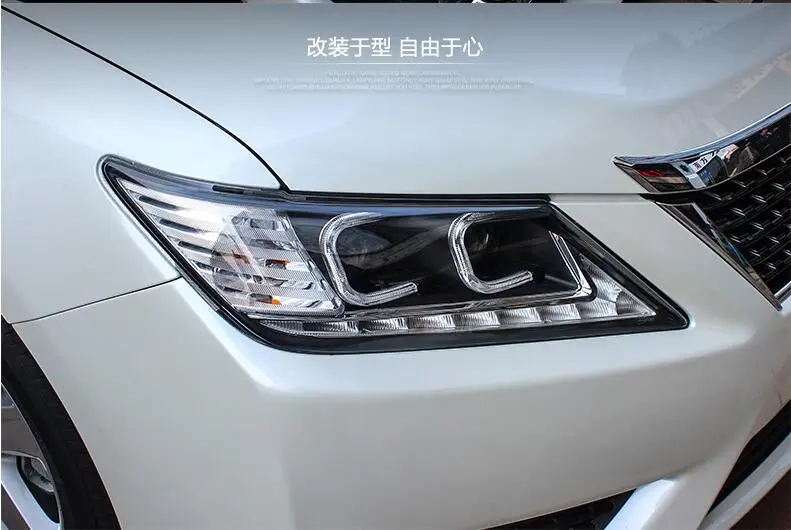 Автомобильный Стильный чехол на головную лампу для Toyota Camry V50 фары 2012 2013 светодиодный фонарь DRL H7 HID Xenon ближнего света Биксеноновые линзы