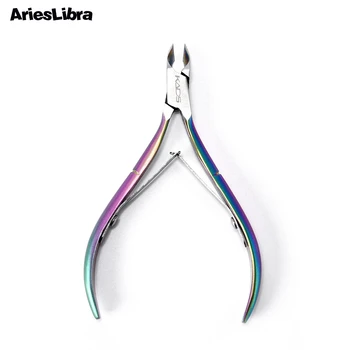 

AriesLibra Cuticle Nipper Clipper Dead Skin Remover Stainless Steel Nail Scissor Cutter Rainbow Plier Manicure Pedicure Tools
