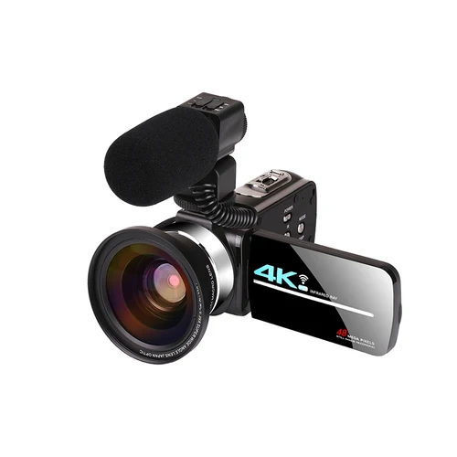 KOMERY 4K 캠코더 브이로그 비디오 카메라, 유튜브 56MP 18X IR 나이트 비전 디지털 카메라, 휴대용 웹캠, 와이파이 기능 9