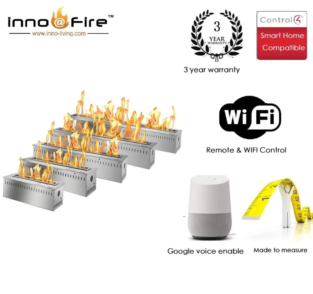 Inno living 30-дюймовый Интеллектуальный камин с Wi-Fi управлением био этанол топливо |