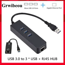 Grwibeou Portable USB 3.0 Hub Hub USB MULTI USB Splitter3 Hab Utiliser Adaptateur secteur 4/7 Port Multi Prolongateur 2.0 USB3 Moyeu avec Interrupteur