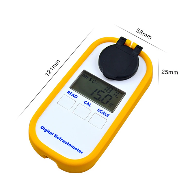 Digital Salinity Refractometer Salt Solution Detector Sodium Content Specific Gravity Test f/ Food Processing Marine Aquaculture