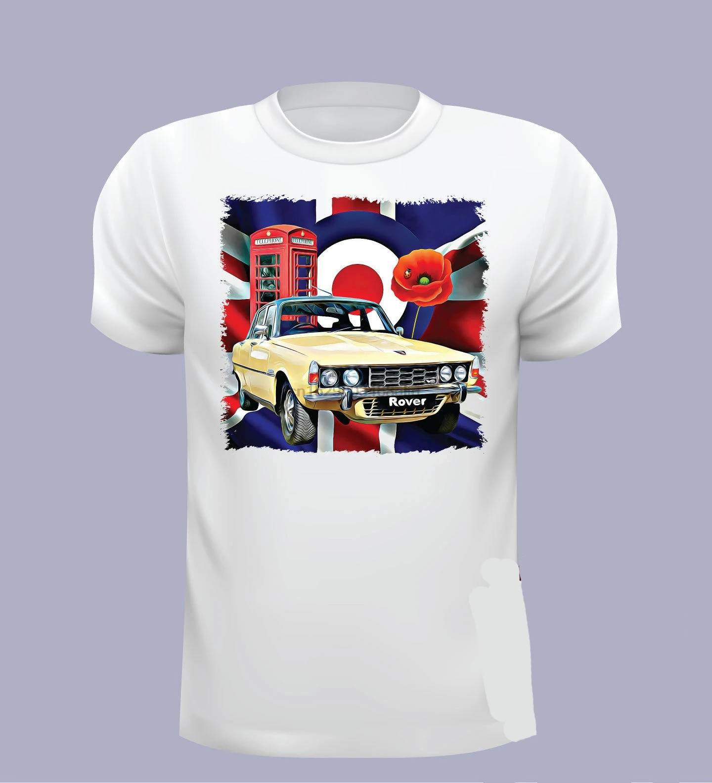 Модный Забавный принт Rover P6 V8 MenT Shirt Union Jack Mod Target белые футболки с рисунком |
