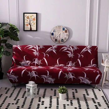

150-215cm elastic printing modern style sofa bed cover without armrest seat sofa cover stretch sofa bed cover
