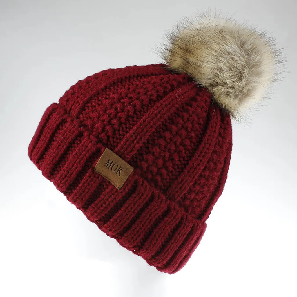 08hat Шапка и шарф 2019Top Женская двухсекционная однотонная вязаная шапка сохраняющая тепло шейный платок зимняя шапка - Цвет: 08hat
