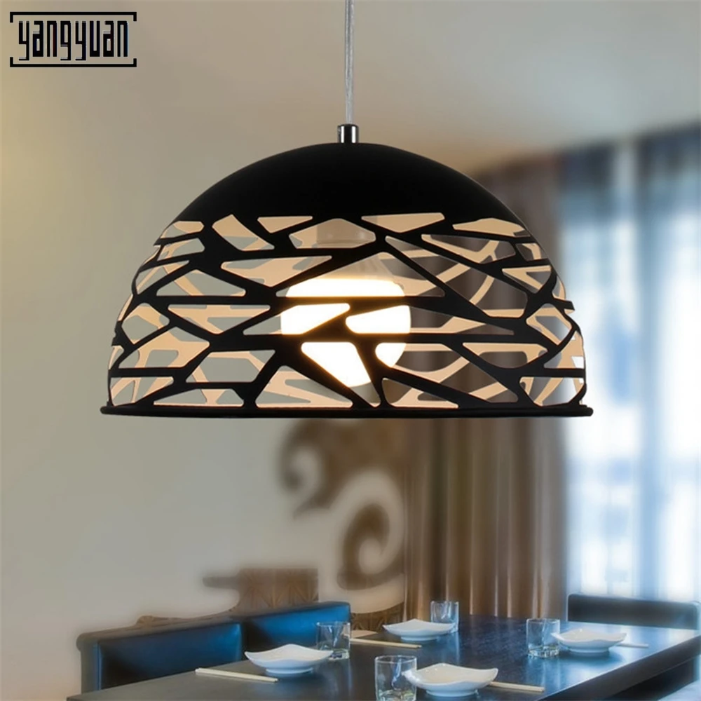 

Semi circular Simple Creative Design Nordic Style Corridor Bedroom Study Chandelier Restaurant Bar Cafe Hollow Iron Chandelie