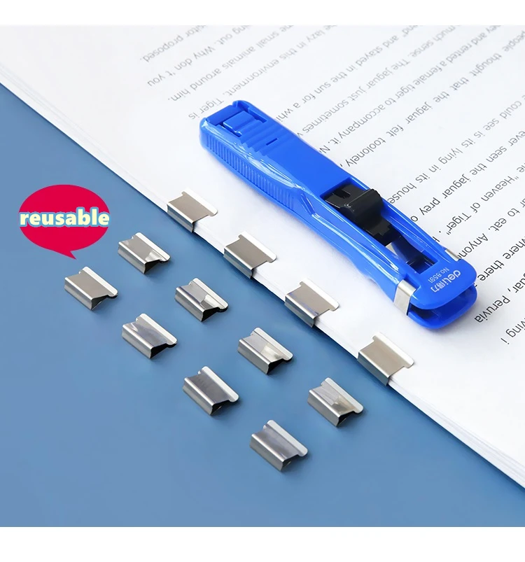 Paper Clipper and Refills Set Reusable Mini Binder No Hole Binding