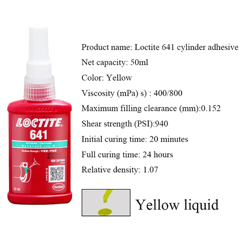 Bearing Adhesive Loctite 638 648 680 RETAINING COMPOUND 660 601 603  Cylindrical Parts Hold Glue 609 620 640 641 222 243 262 271 - AliExpress