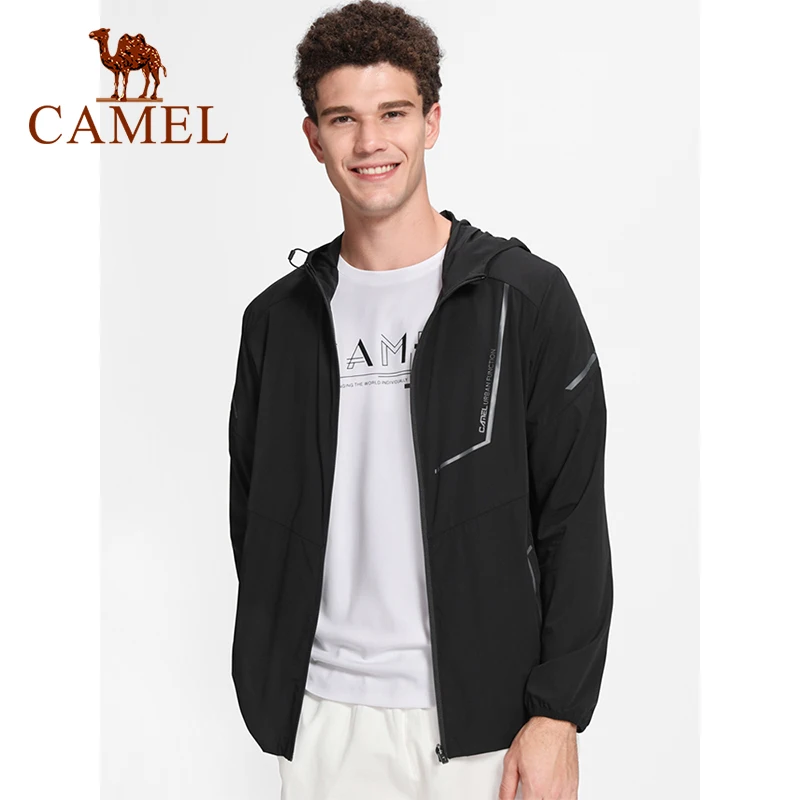 Кожаная мужская куртка CAMEL светильник Кая дышащая с капюшоном устойчивая к