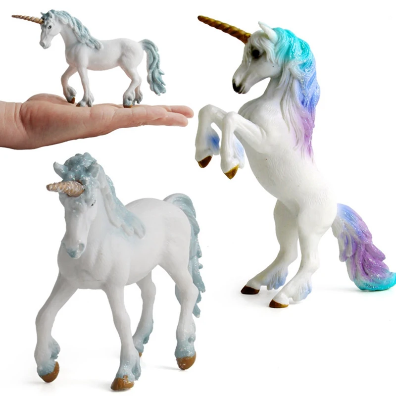 Игрушечная игрушка для животных, модель мини-животного, единорог, летающая фигурка лошади, модель диких фигурок, детские развивающие игрушки, фигурка