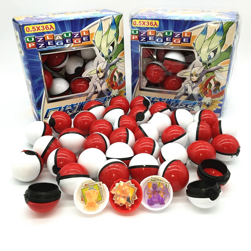 36 шт. Pokeball + фигурок оригинальные игрушки покемон шарики с фигурками модели