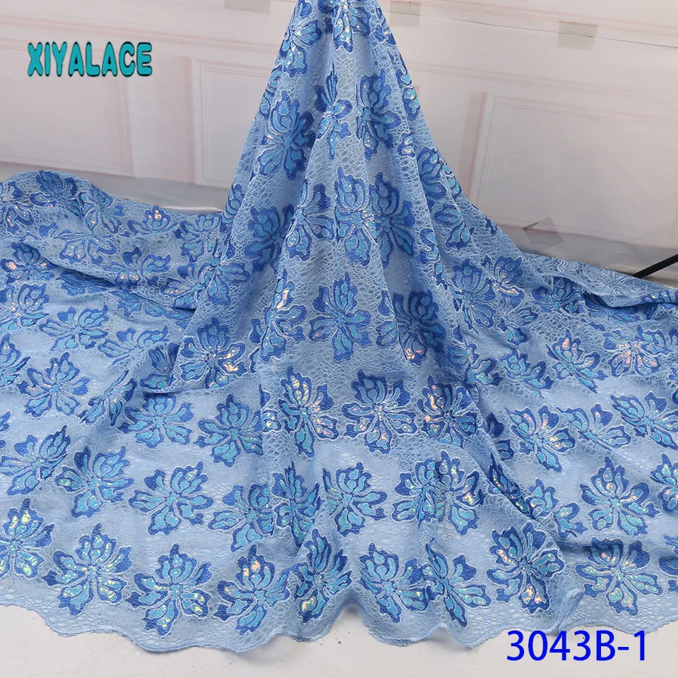 Африканская кружевная ткань новейшее высокое качество кружевная вышивка французская кружевная ткань Свадебное кружево для нигерийских вечерние платья YA3043B-4