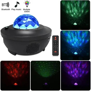 

Starry Sky Projector USB Voice Control Led Stage Light Music Player USB Charging Projection Lamp Kids Gift Colorful Blueteeth