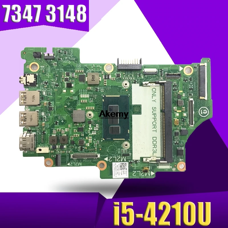 

CN-03V489 3V489 FOR Dell Inspiron 11 3148 7347 Motherboard I5-4210U 13321-1 PWR:8X6G1 mainboard Laptop Motherboard tested 100%