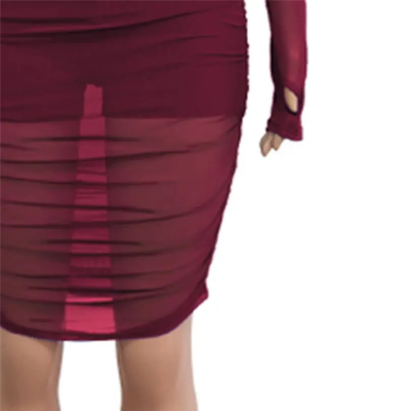 3pc New Fashion Women Set Solid Color Sexy Mesh Slim Casual Night Club Party Dress + Vest + Shorts Suit Set 4O21 (38)
