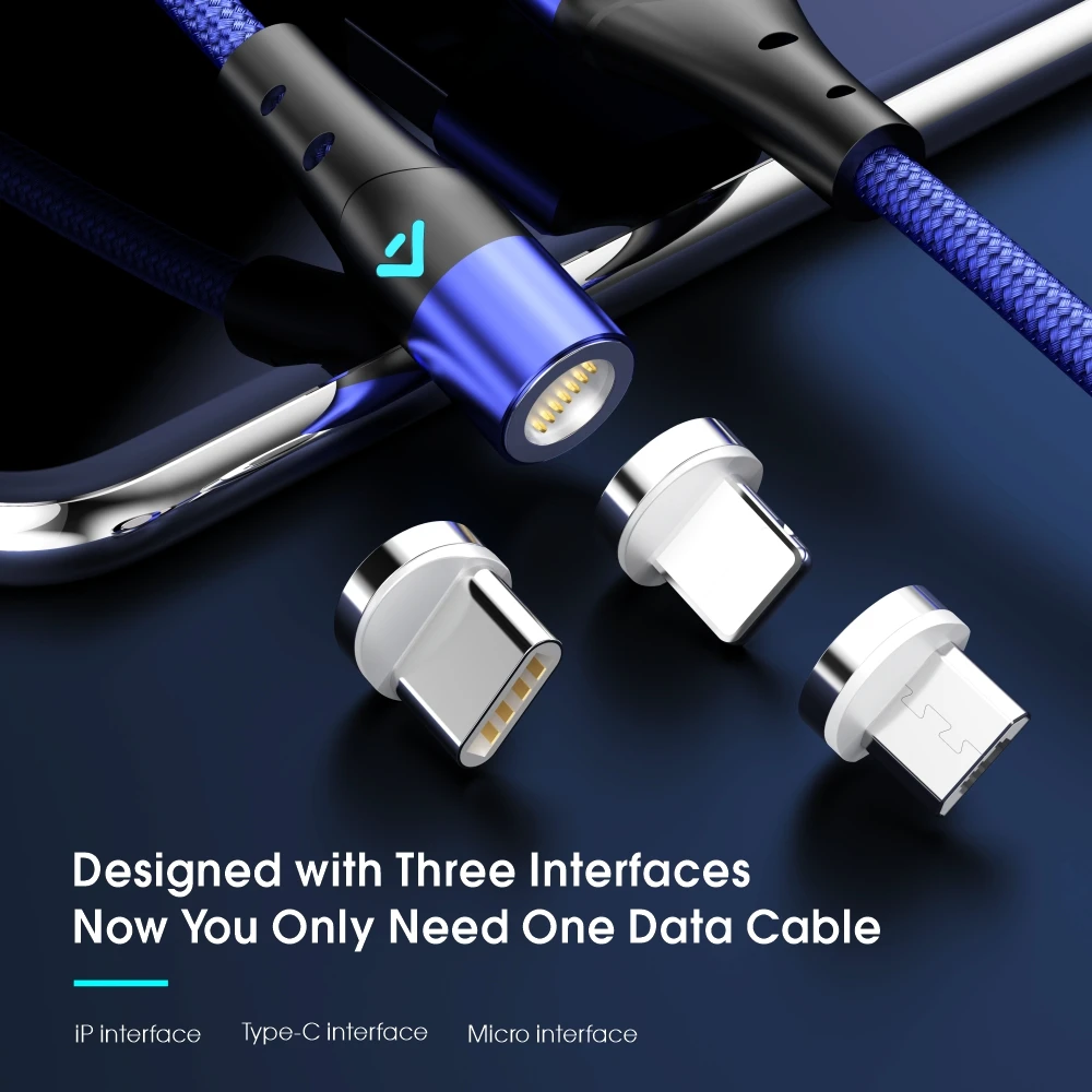 Магнитный кабель Vothoon 1 м Micro USB C для iphone 11Pro XS Samsung Xiaomi Type быстрой зарядки зарядный