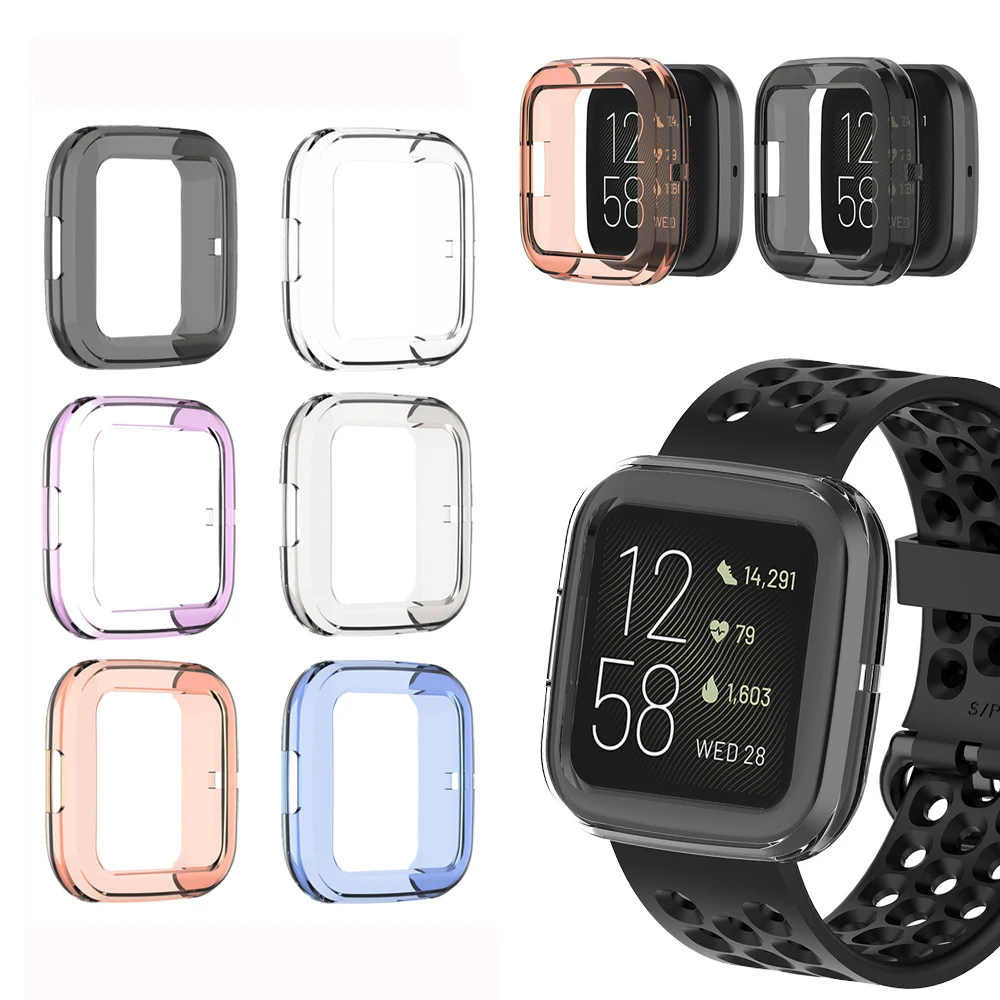 Мягкий ТПУ защитный чехол для Fit bit Versa 2 Smart Watch защита ультра тонкий экрана