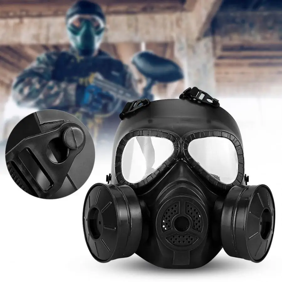 Full Face Gas Mask Military Reality CS Field Protective Helmet Commando masque a gaz respirator mascara de gas militar