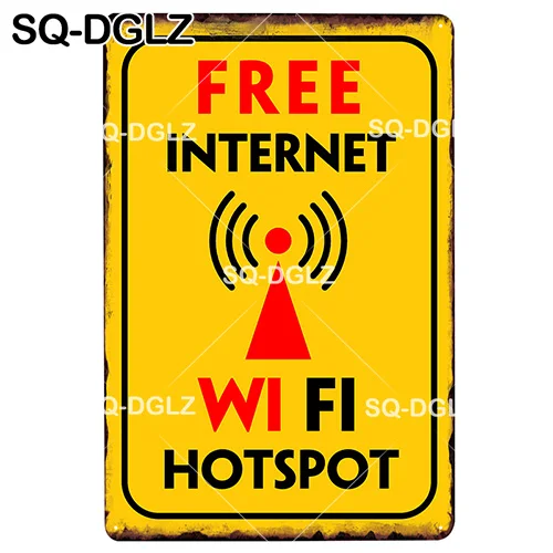 [SQ-DGLZ] Wi-Fi доступная доска металлический знак винтажный Бар Декор Оловянная вывеска винтажный Бар Декор металлическая Борден доска для постера - Цвет: 1339