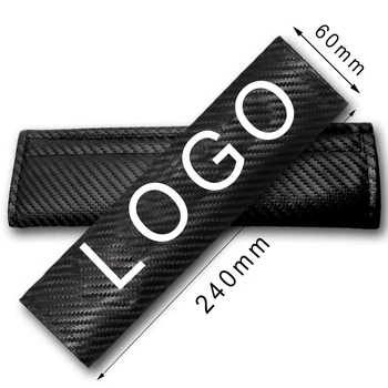 

2pcs Seat Belt Seatbelt Covers For Cars Logo Vehicle Embroidery Pattern Shoulder Pad Cover For Cadillac XT5 SRX ATS CTS XTS CT6