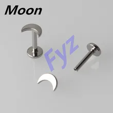 G23 Титан прямой соединитель с внутренней резьбой 16G губной Пирсинг 16G Хрящ уха украшение для козелка бижутерия гвоздики