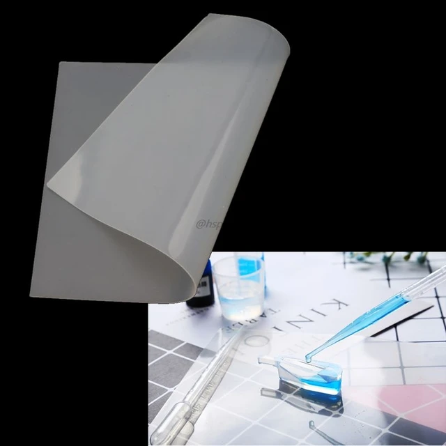 Transparent Silicone Pad Clear Mat Resin Pad Sticky Plate for DIY