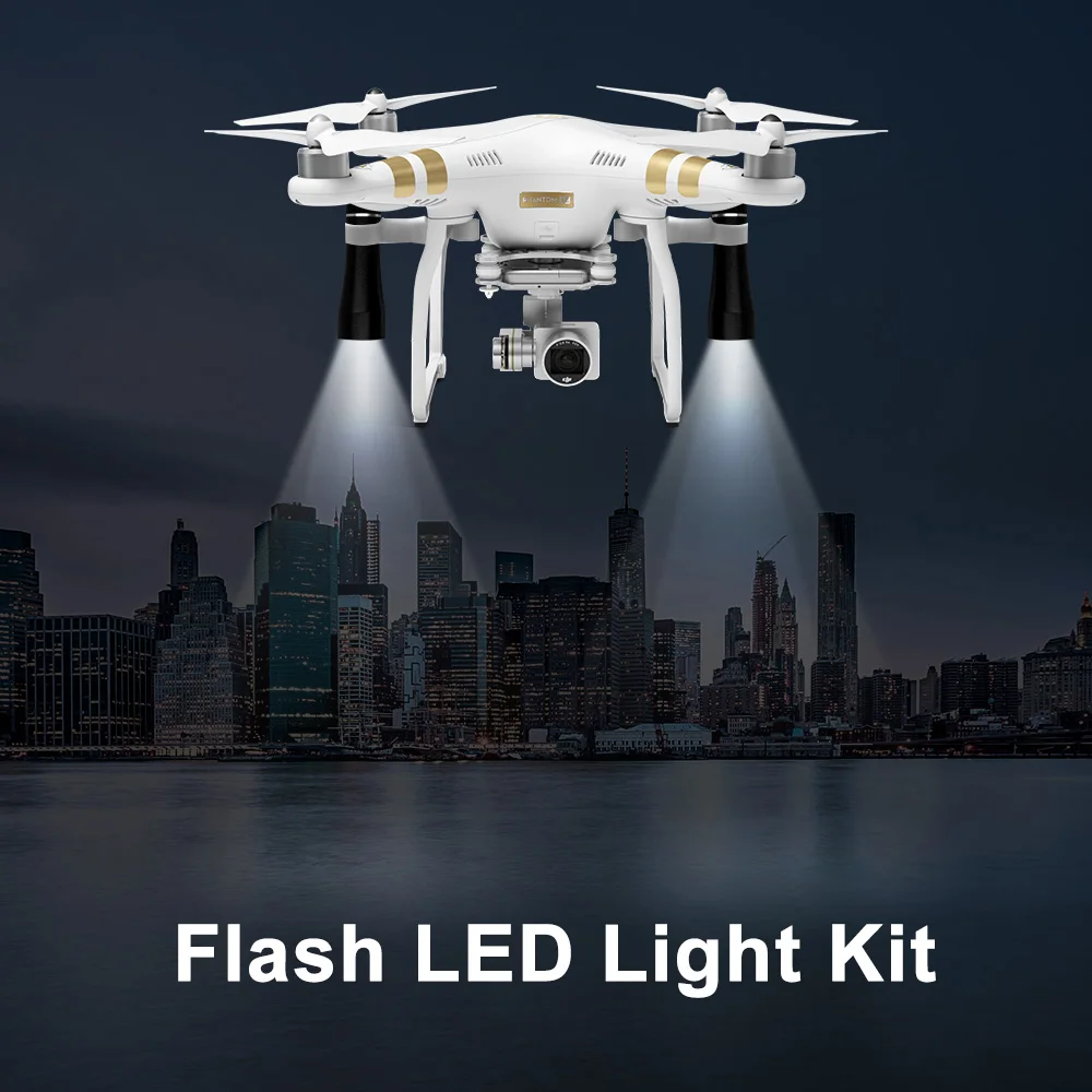 

Flash LED Flight Light Kit LED Search light for DJI Phantom 3 Series Night Flying Light Lamp Kit Drone Parts Accessories