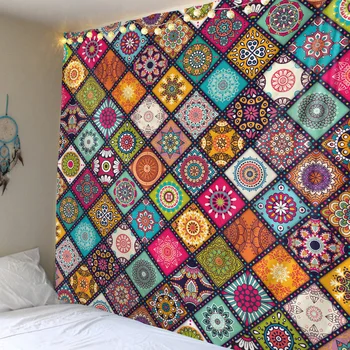 

Mandala Tapestry Wall Hanging Sandy Beach Throw Rug BlanketCamping Tent Travel Mattress Sleeping Pad Bedroom Living Room