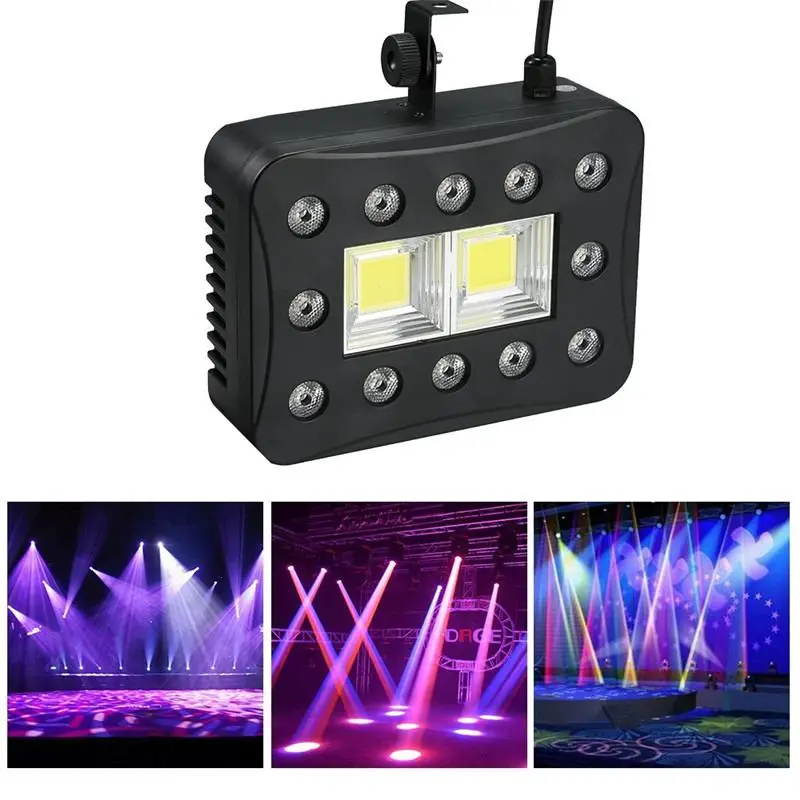 

CLAITE RGBW LED Stage Light 30W 12+2 LED Strobe Par Lamp LED DMX Stage Light for DJ Party Club Show Holiday AC90-240V