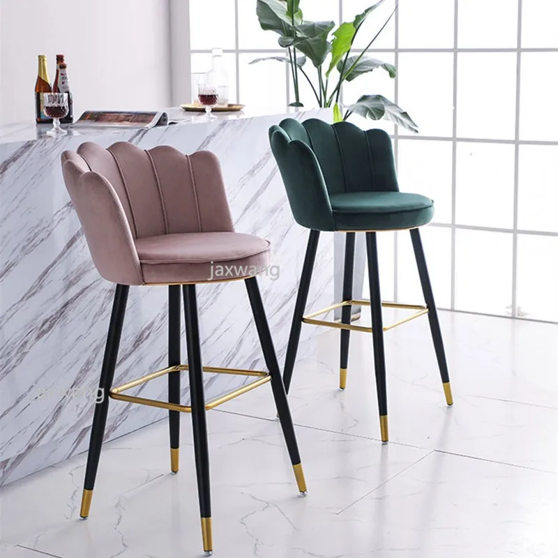 Нордический железный металлический мягкий бархатный обеденный стул для дома, бара, кофе, диван, высокие стулья, барный стул, современный стул для комнаты, мебель
