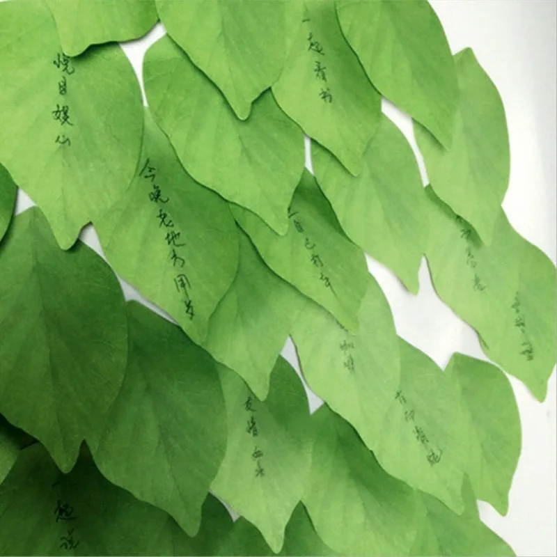 

Creative simulation tree leaf sticky note cute small fresh different shape diy wall decoration message sticker sticky note