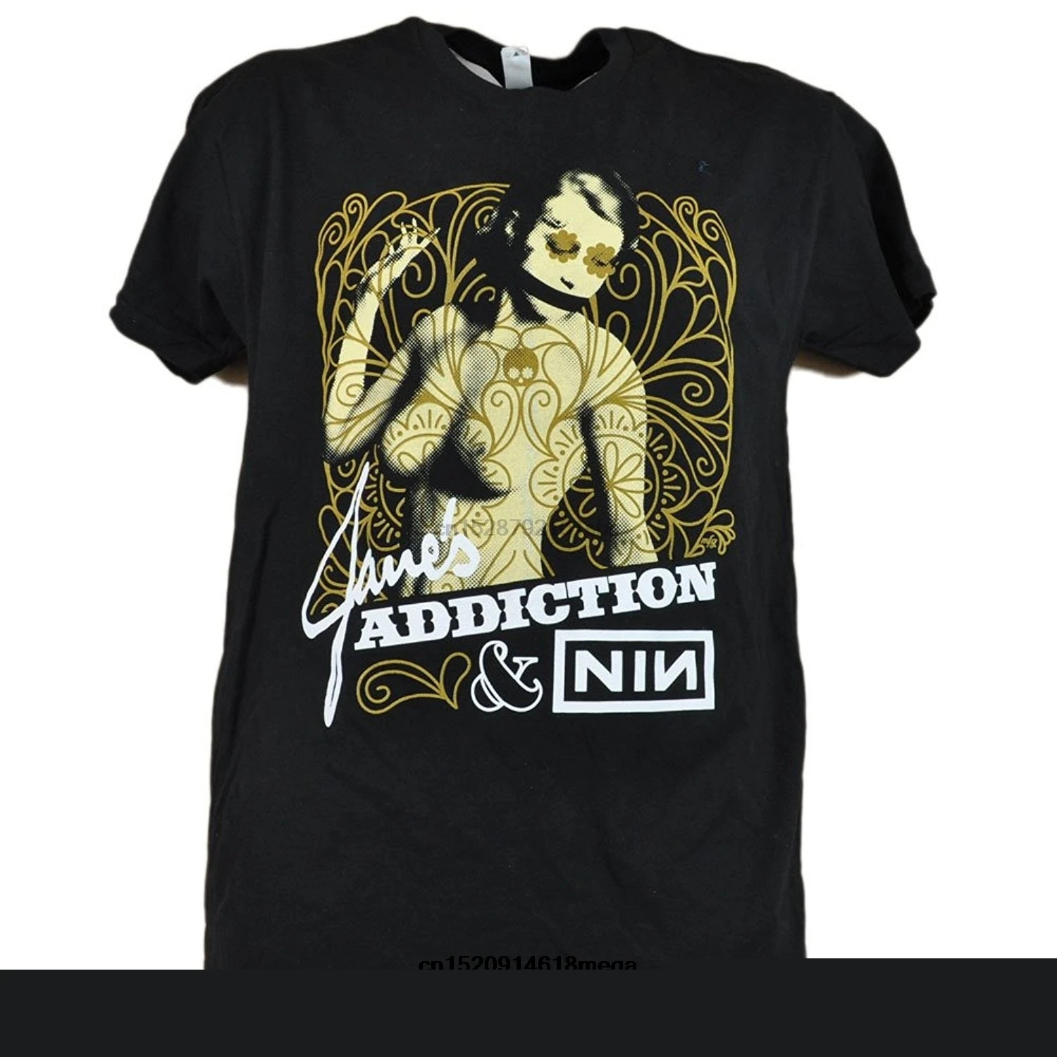 Мужская черная футболка с коротким рукавом Nine Inch Nails Janes Addiction Tour 2009 музыкальная
