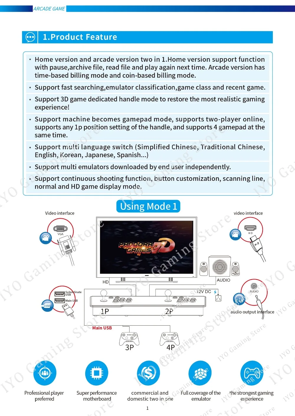Новинка 134 шт 3D игры Pandora аркадная коробка 2448 в 1 может добавить дополнительные игры металлическая коробка ретро видео игры аркадная консоль