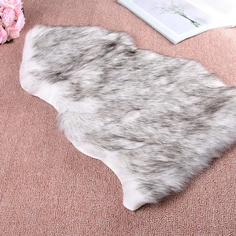 1pc Soft Imitation Wool Sofa Cushion Rug Non-Slip Whole Sheepskin Bay Window Living Room Bedroom Blanket Carpet Cushion M/L