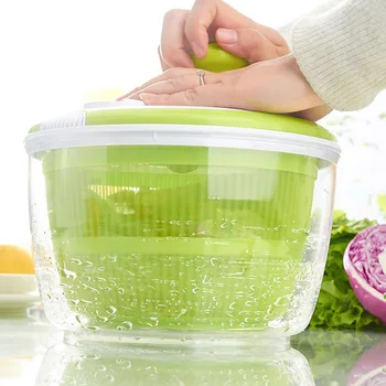 

Salad Spinner with Pouring Spout 5L Large Capacity Vegetables Dryer Sieve Strainer Colander Basket JS22