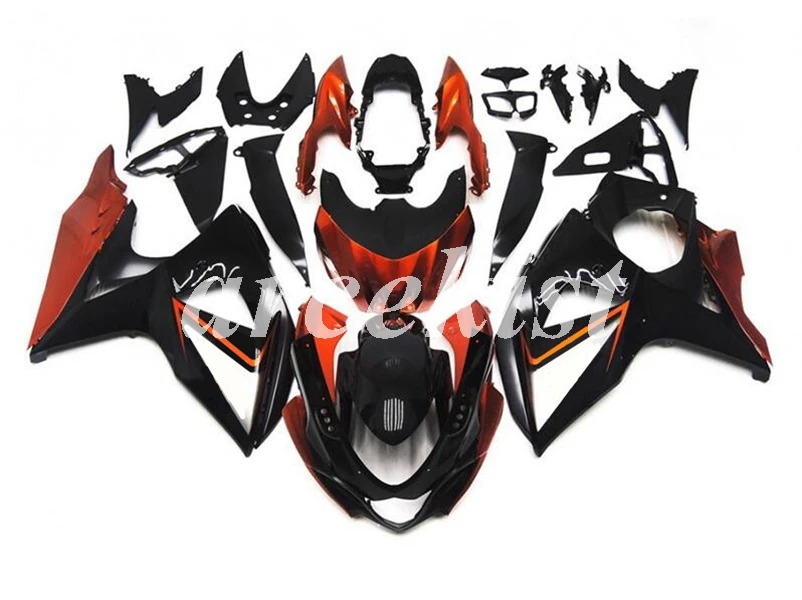 ABS Обтекатели комплект подходит для suzuki GSX-R1000 K9 2009 2010 2011 2012 2013 09, 10, 11, 12, 13, 14, 15, 16 лет корпус черного и красного цвета