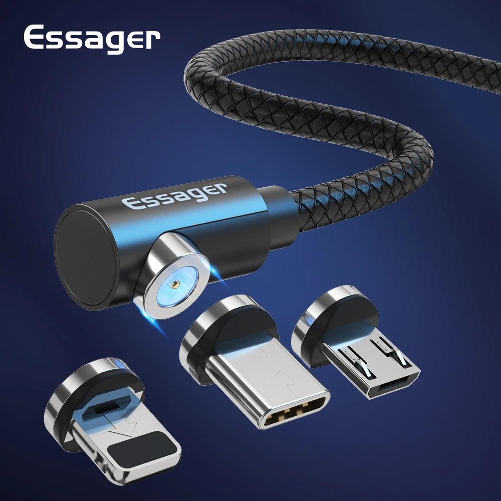 

Essager Magnetic Cable Micro USB Type C Adapter Charger For iPhone 11 XS Xiaomi mi 9 Redmi Cable Fast Charging Magnet Phone Cord