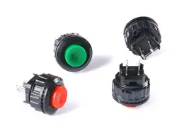 Pressione o botão do interruptor de alimentação para ligar DS 500 501 abertura 14mm vermelho verde lockless interruptor auto reset