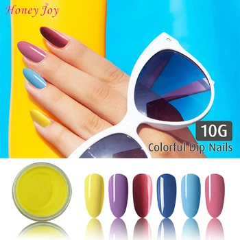 

Fine 10g/28g Summer Colorful Dip Powder Nails Dipping Nails Stronger Natural Long-lasting Nail No UV Light Cure Safe Odorless