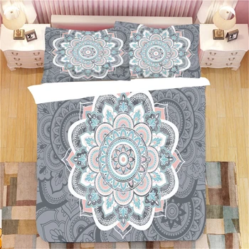 

Mandala flowers 3D Printed 3pcs Bedding Set Duvet Cover Bed Cover Set Bedspreads Home Textiles