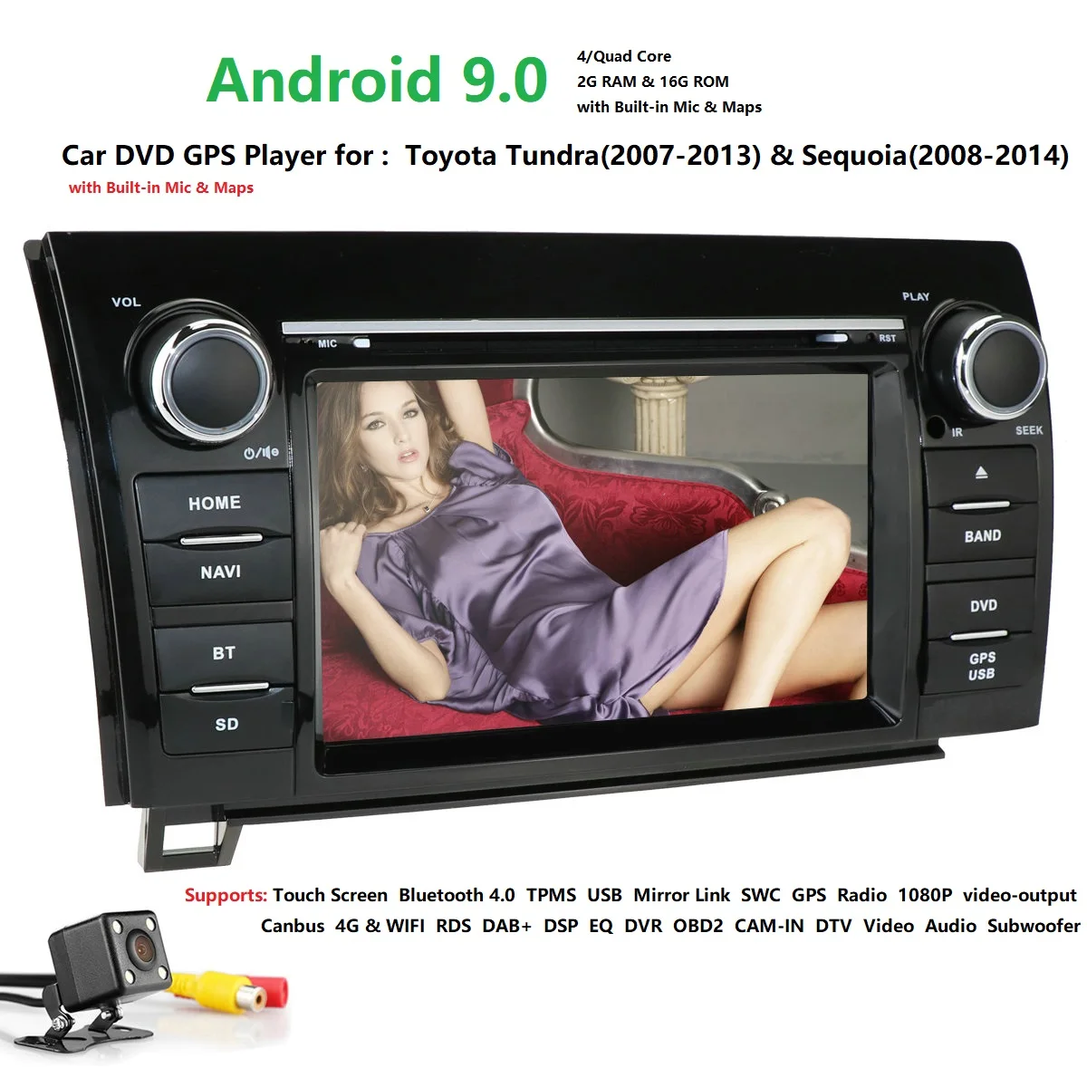 Discount Android 9.0 2din QuadCore2GB RAM 32GB SD 16GB ROM Car DVD Player for Toyota Tundra Sequoia Radio Stereo GPS Navigation system 3 Discount Android 9.0 2din QuadCore2GB RAM 32GB SD 16GB ROM Car DVD Player for Toyota Tundra Sequoia Radio Stereo GPS Navigation system 3