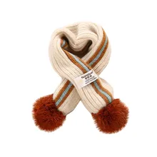 Новая модная осенне-зимняя одежда для маленьких мальчиков и девочек в стиле пэчворк; милые теплые однотонные вязаные шарфы хорошего качества; 19Oct07