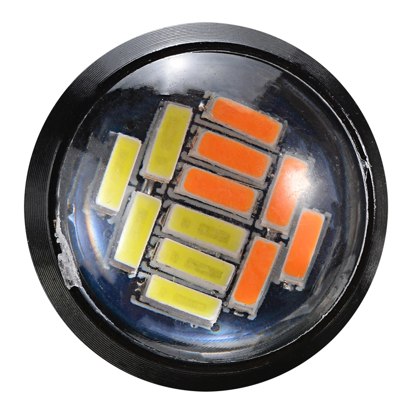 10 шт. автомобиль 4014 12LED орлиный глаз белый янтарь горки дневного светильник сигнала поворота светильник 12В 5 Вт