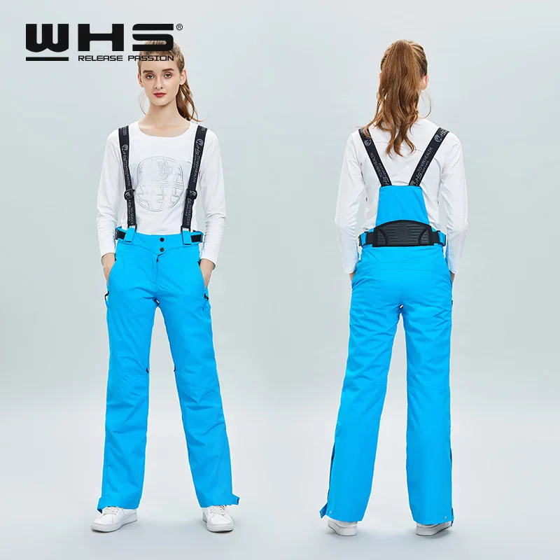 WHS женские лыжные брюки уличные теплые хлопковые зимние водонепроницаемые