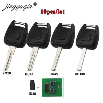 Keyforkess 10pcs Chip di 433Mhz ID40 2 Tasti Auto chiave A Distanza Per Vauxhall Opel Astra Vectra Zafira HU43/HU100/YM28/HU46 Lama